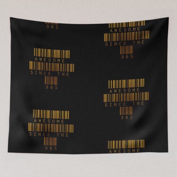Item preview, Awesome since the 90's typography. (Bar-code) designed and sold by RonaldKitama.