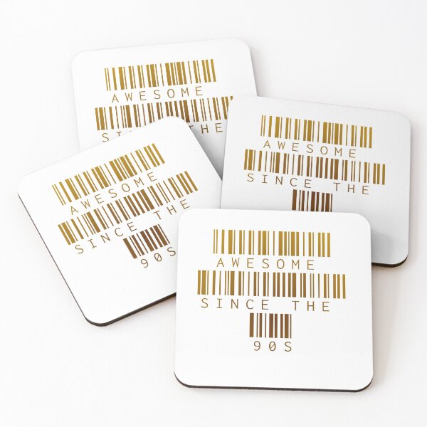 Item preview, Awesome since the 90's typography. (Bar-code) designed and sold by RonaldKitama.