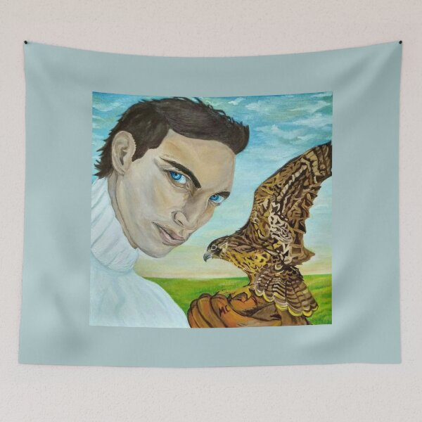 Item preview, "Peale's (Peregrine) Falcon and the Portrait of a Man". designed and sold by MariaSibireva.
