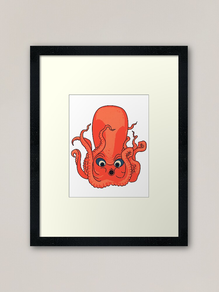 Japanese Styled Octopus Tako Framed Art Print By Creaturem Redbubble