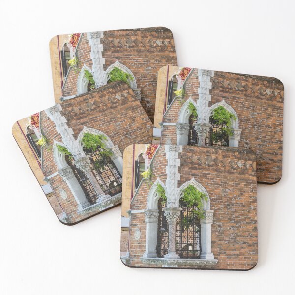 Item preview, Classic Venetian - Flamboyant Gothic Corner Windows of a Palace Garden  designed and sold by Georgia Mizuleva.