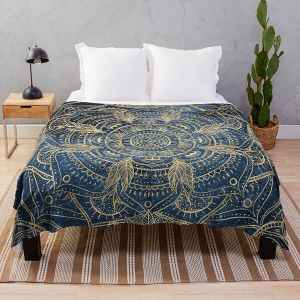 Item preview, Elegant Gold Mandala Blue Whimsy Design designed and sold by NdesignTrend.