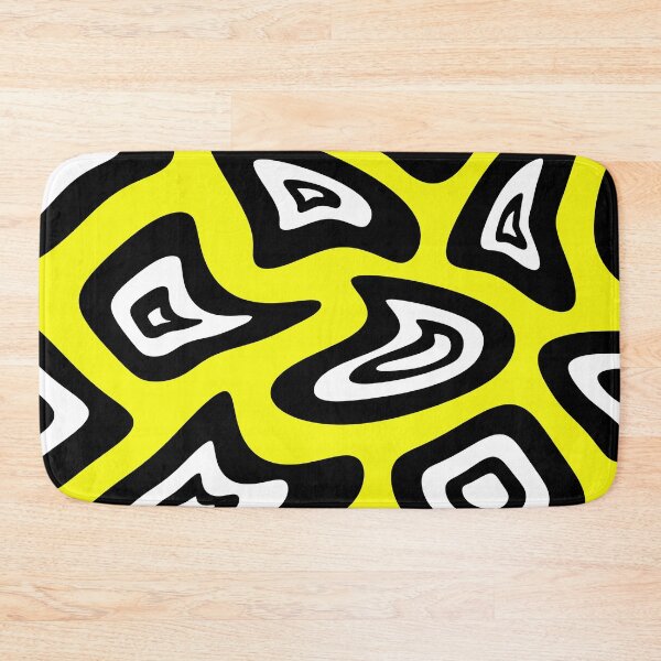 Item preview, Abstract pattern - yellow, black and white. designed and sold by K.S ART.