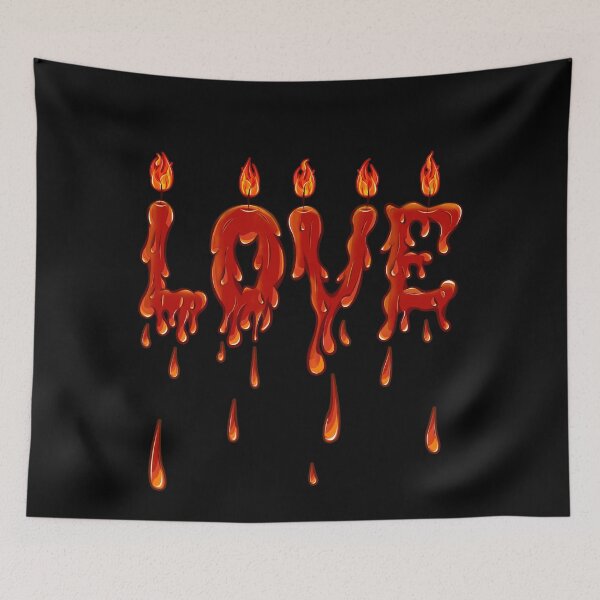 Item preview, Love Red Candles Romantic Design with Flames Gift for Lovers designed and sold by Mfk Clothes.