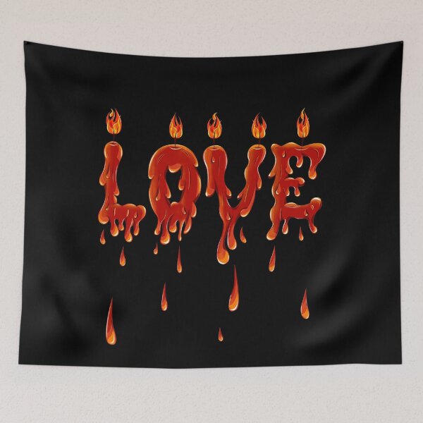 Item preview, Love Red Candles Romantic Design with Flames Gift for Lovers designed and sold by Mfk Clothes.