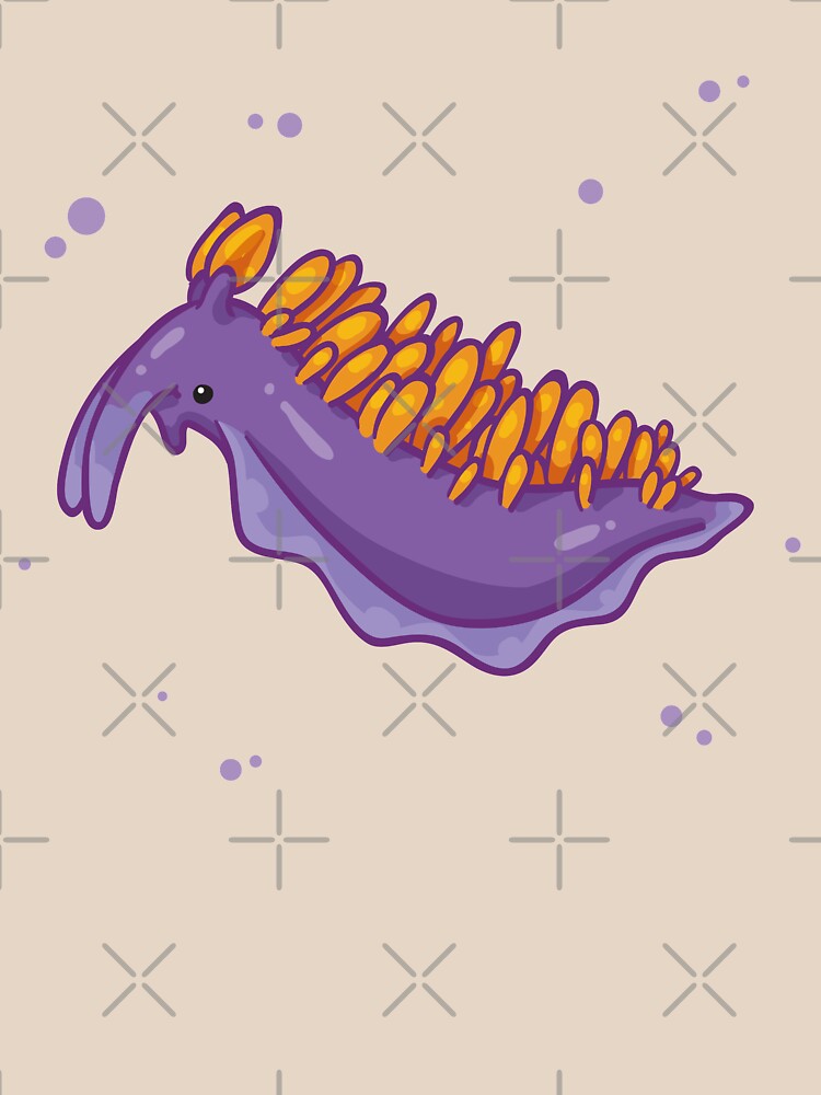 Spanish Shawl Nudibranch (Huevember 2018) by bytesizetreas