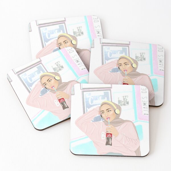 Item preview, Cocacola Hijab stylish girl illustration  designed and sold by Imanitasong.