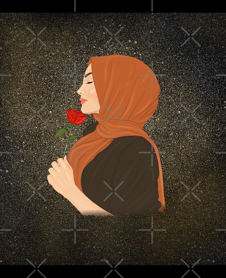 Beautiful Girl in Hijab Cartoon iPad Case & Skin for Sale by