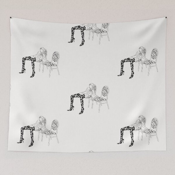 Item preview, Figure sitting fashion illustration designed and sold by BotanicalStudy.