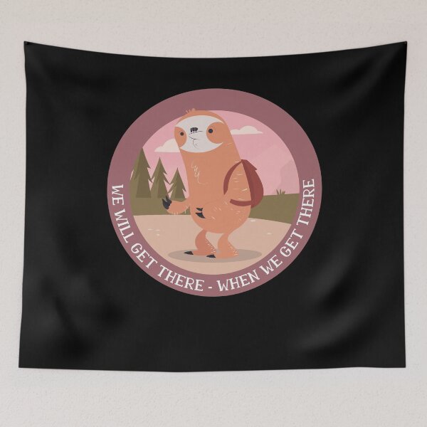 Item preview, Sloth hiking mountaineering nature funny fun designed and sold by AaaleXX.