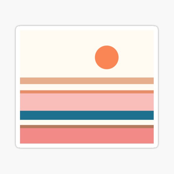 Abstraction_SUNSET_HORIZON_VISUAL_ART Sticker