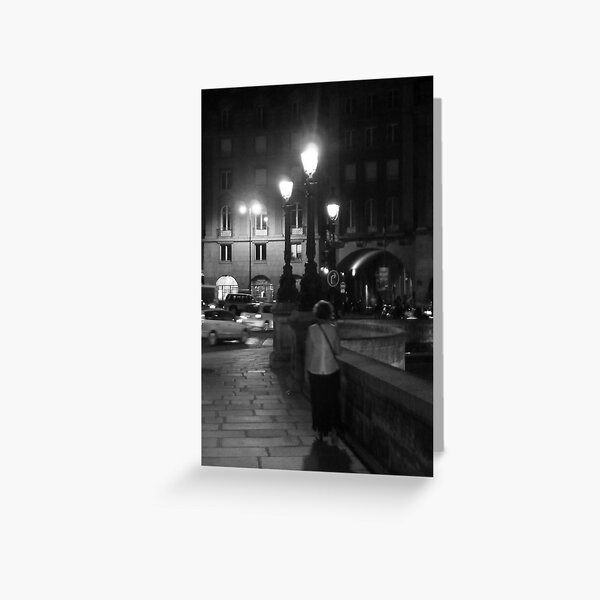 Pont Neuf at Night Greeting Card