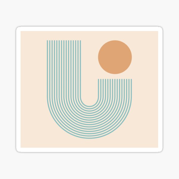 Abstraction_SUN_LINE_VISUAL_ART_002A Sticker