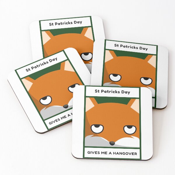 Item preview, St Patrick's day gives me a hangover Fox designed and sold by Dee121.