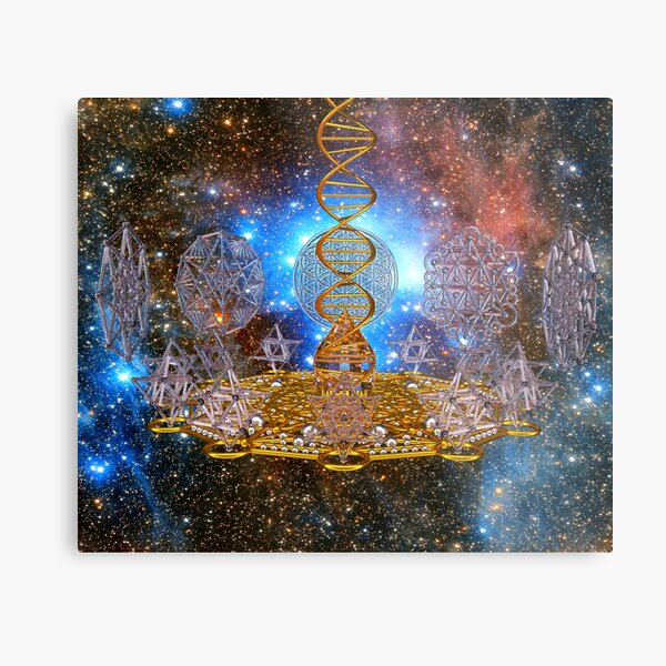Crystal Stargate DNA Healing Code Metal Print