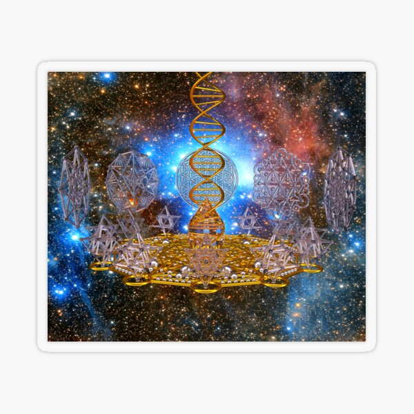 Crystal Stargate DNA Healing Code Transparent Sticker