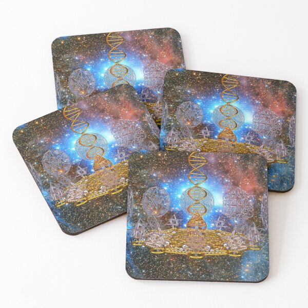 Crystal Stargate DNA Healing Code Coasters (Set of 4)