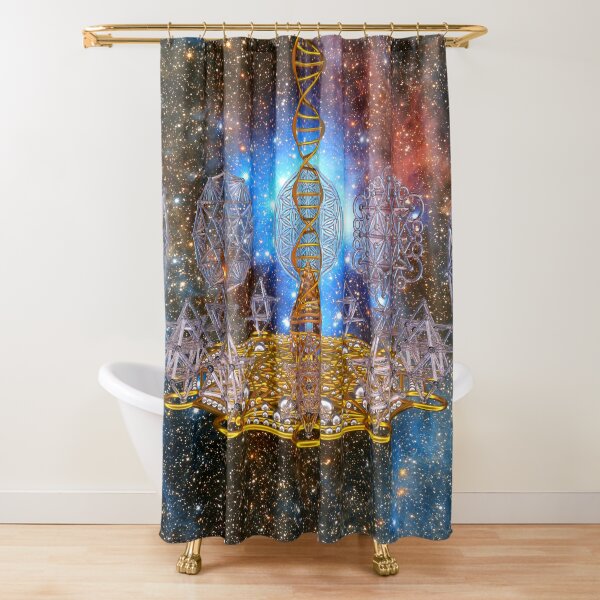 Crystal Stargate DNA Healing Code Shower Curtain