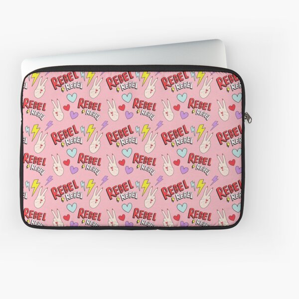 Rebel Rebel Illustrated Repeat Pattern Laptop Sleeve