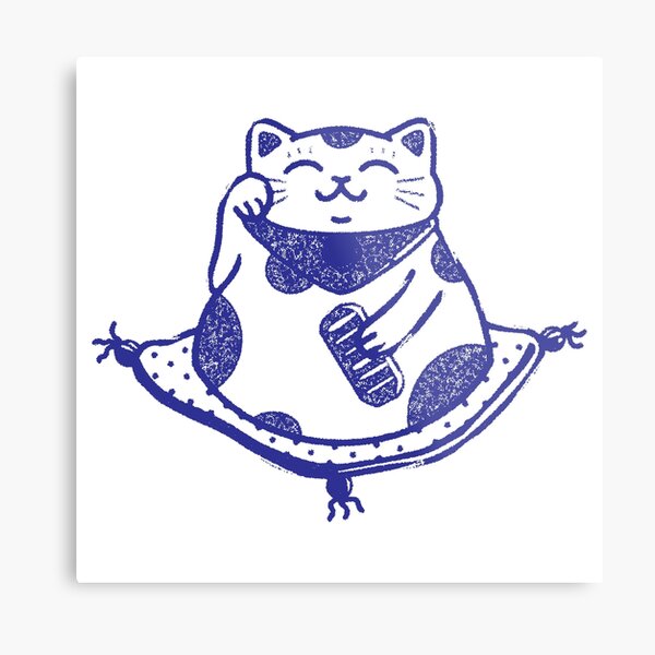 Maneki Neko Metal Print