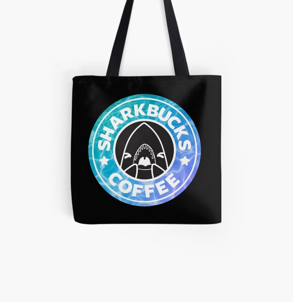 Sharkbucks (Water) All Over Print Tote Bag