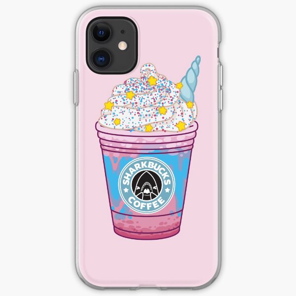 Magical Narwhal // Sharkbucks Frappucino iPhone Soft Case
