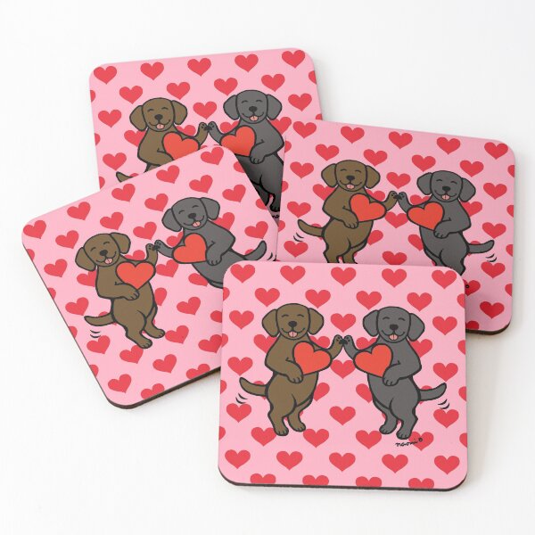 Item preview, Black Labrador and Chocolate Labrador Valentine designed and sold by HappyLabradors.