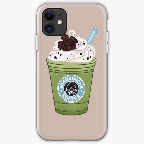 Matcha Green Sea Turtle // Sharkbucks Frappucino iPhone Soft Case