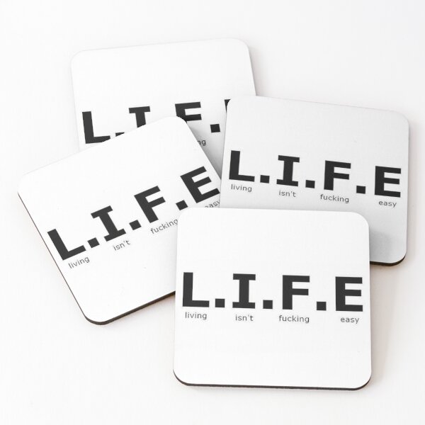 Item preview, L.I.F.E - Life isn't fu***** easy - Digital writing designed and sold by Gatsbird Design.