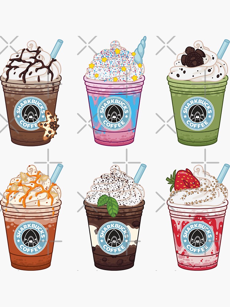 Sharkbucks Frappucinos by bytesizetreas