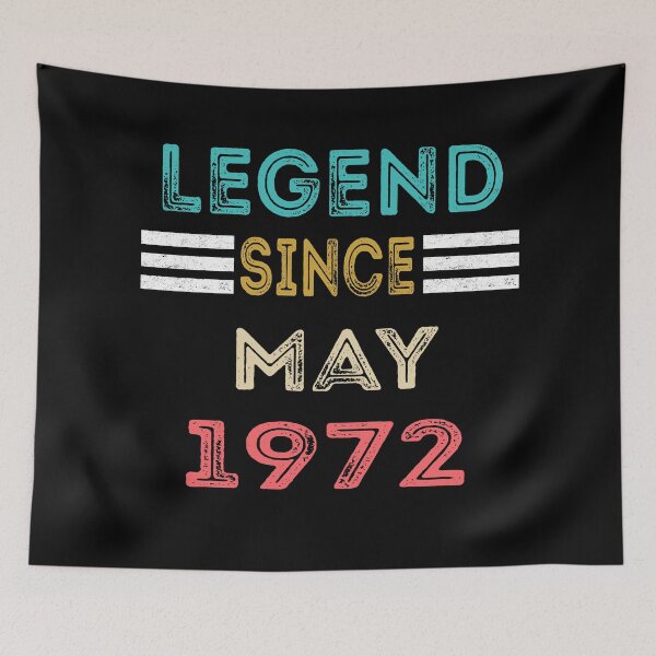 Item preview, Retro Vintage Legend Since May 1972 Birthday Gift designed and sold by meedTee.