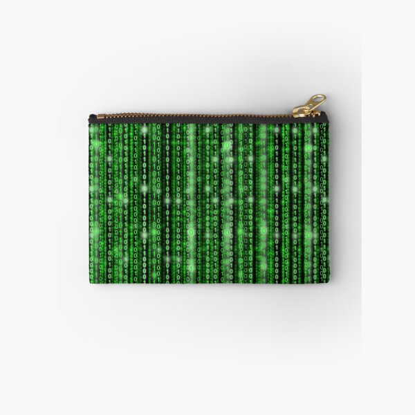 Item preview, Green digital binary stream rain designed and sold by NerdySherds.