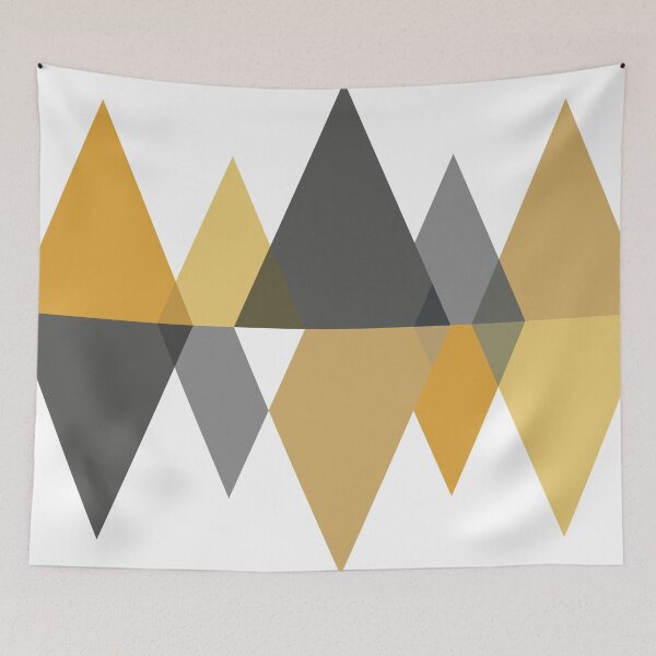 Item preview, Аbstract grey - yellow diamonds designed and sold by NikRon.