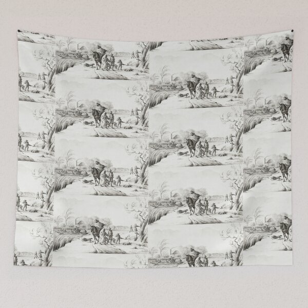 Artikelvorschau, Family with horse vintage illustration entworfen und verkauft von Vintage Designs +.