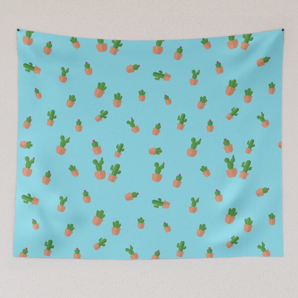 Item preview, Cacti Pattern with Light Blue Background  designed and sold by niccdefilippis.
