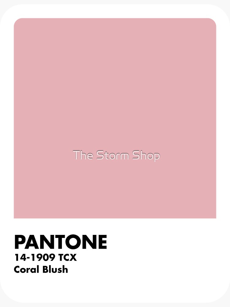 Coral Blush Pantone Palette Sticker By Misastorm Redbubble