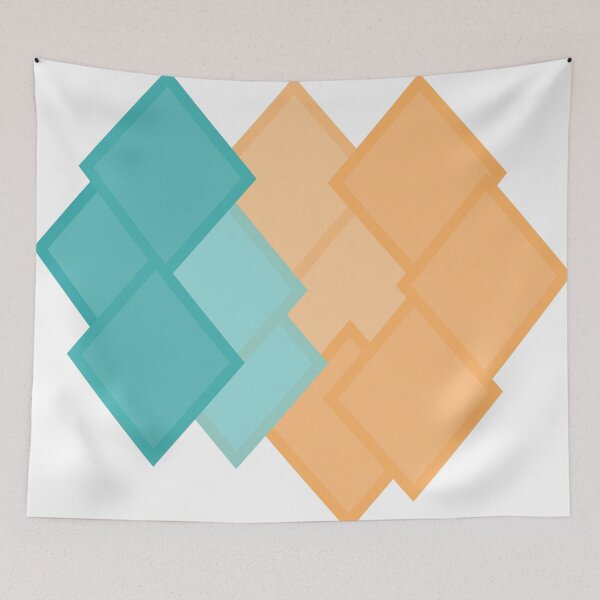 Item preview, Interesting blue-yellow graphic-art diamonds  designed and sold by NikRon.
