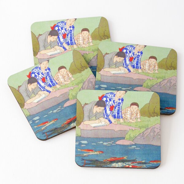 Item preview, Hiroshi Yoshida - Hiroshi Yoshida Carp in Pond designed and sold by Hangastudio.