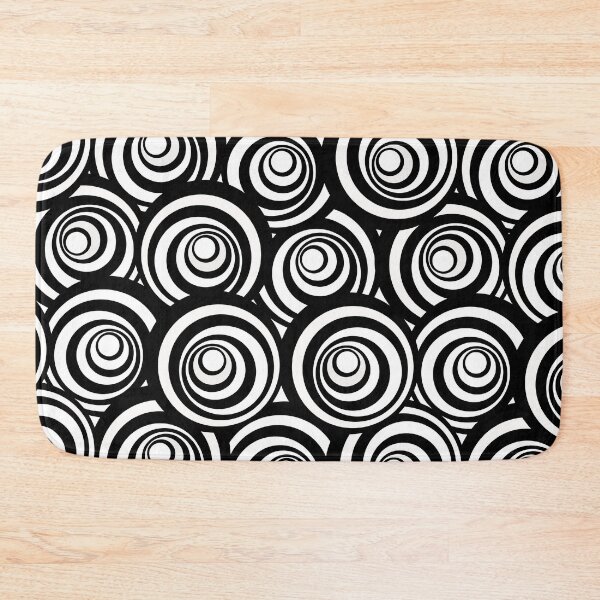 Item preview, Retro Black and White Circles Op Art designed and sold by ArtformDesigns.