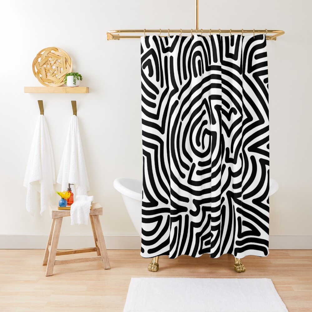 Haring Style #1 Shower Curtain