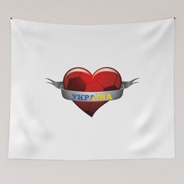 Item preview, Україна Ukraine soccer heart designed and sold by MarlowLoom.
