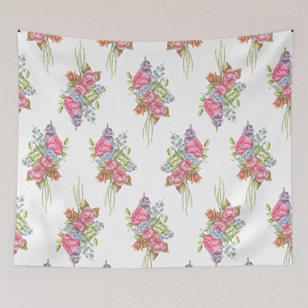 Item preview, Gouache floral bouquet pattern designed and sold by Theodora Gould.
