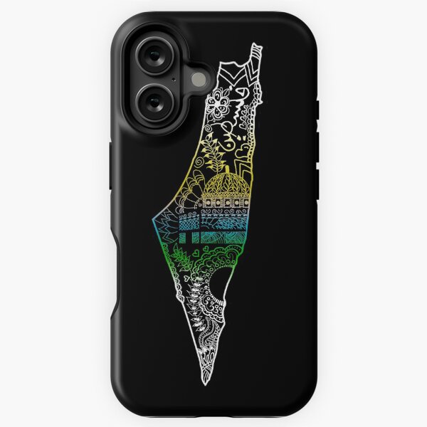 Vista previa del artículo con la obra «Palestina - Mapa con hermoso arte Mandala», diseñado y vendido por MKdesigns20.