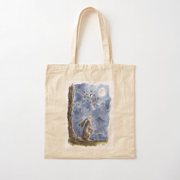 Item preview, Moon-gazing Hare - watercolour illustration designed and sold by Sophie Shaw.