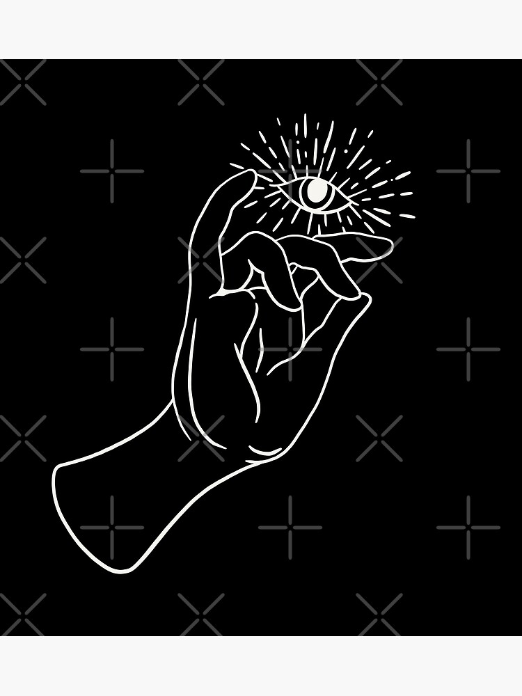 "Minimal Yoga Hand and 3rd Eye Meditating Beer Yoga Teacher (Namaste)" Poster by