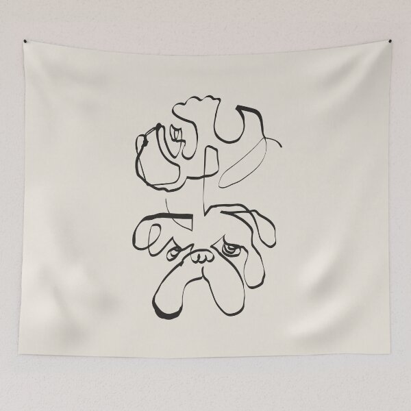 Item preview, Abstract line english bulldog designed and sold by Huebucket.