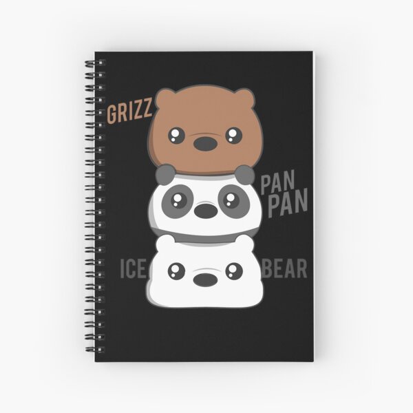 Cuaderno de espiral «Osos Escandalosos Chibi | Cute Pardo, Panda y Polar |  Cartoon Network Licensed FanArt» de RageAnime | Redbubble