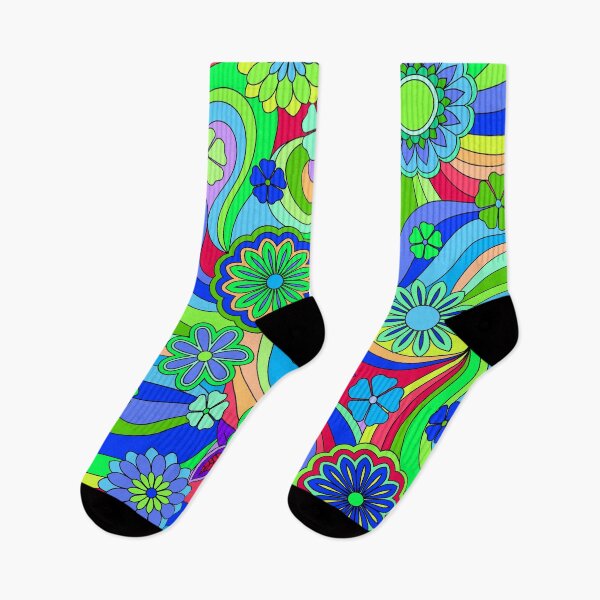 Item preview, Hippy Trippy Flower Power Pattern designed and sold by ArtformDesigns.