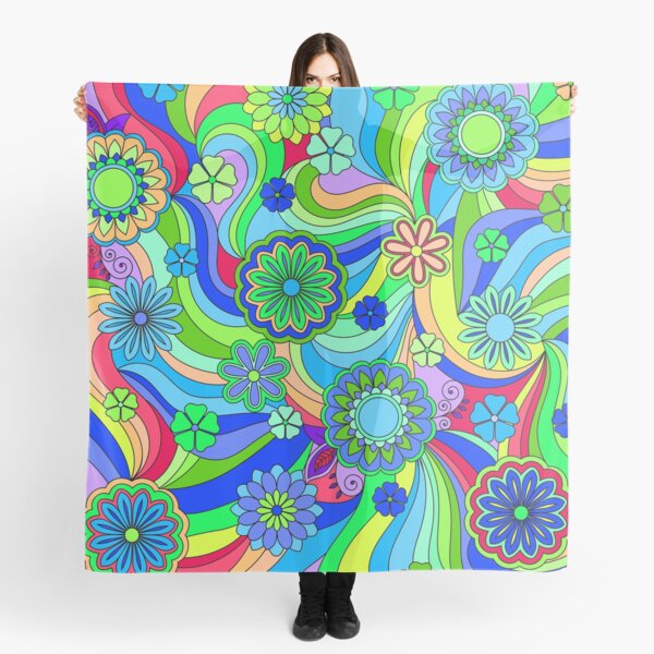 Groovy Psychedelic Flower Power Flower Women's Chiffon Blouse Top | Redbubble