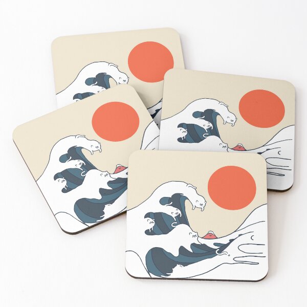Item preview, The Great Wave of Cats Minimal designed and sold by Huebucket.